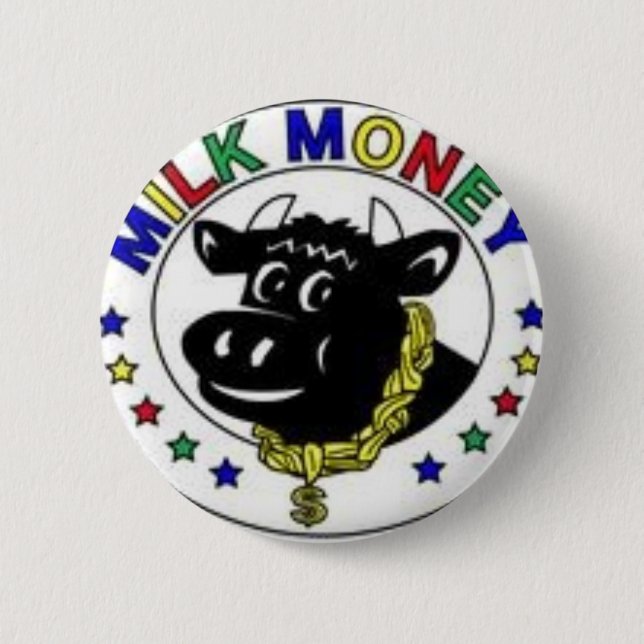 colour cow 6 cm round badge (Front)