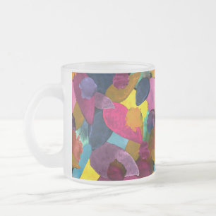Colour crash 3 frosted glass coffee mug