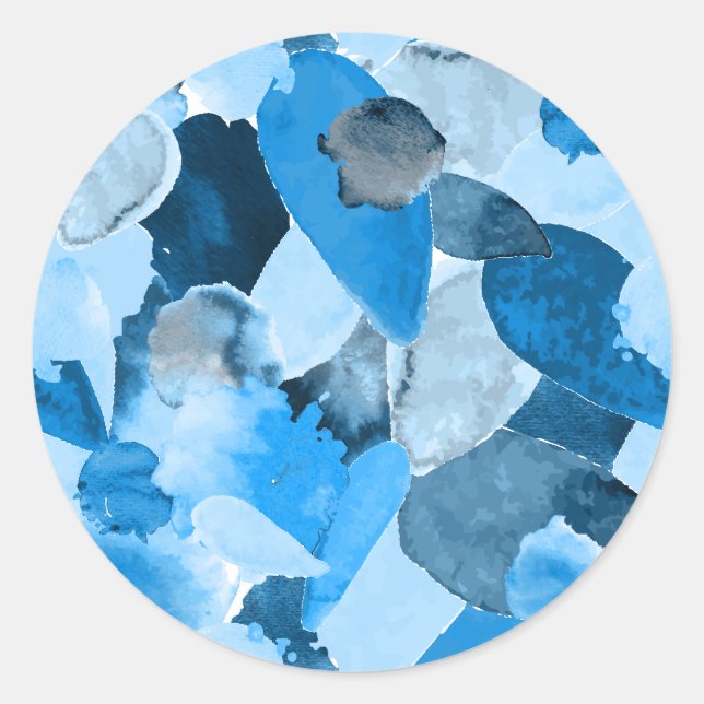 Colour crash 6 classic round sticker (Front)