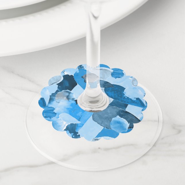 Colour crash 6 wine glass tag (Close Up)