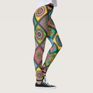 Colour Crazy Mandala Quilt Bee Leggings