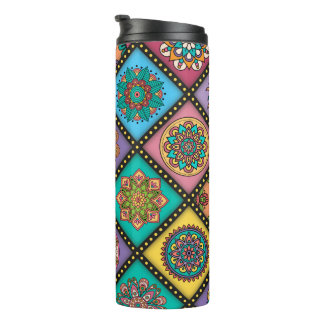 Colour Crazy Mandala Quilt Bee Thermal Tumbler