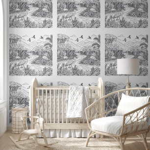 Colour & Create Kids' Art Animal Landscape Wallpaper