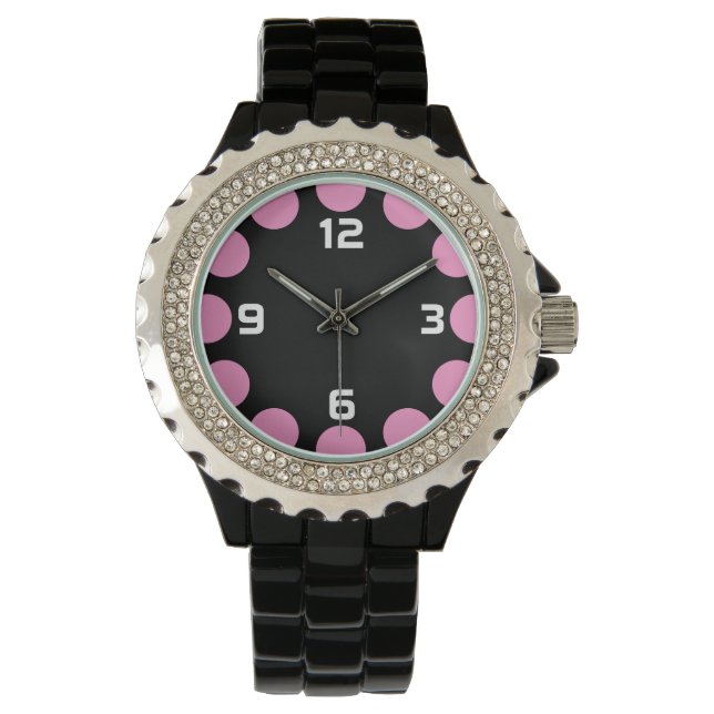 Colour Crescent - Pink on Black Watch (Front)