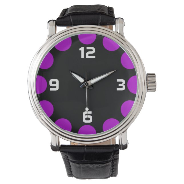 Colour Crescent - Purple on Black Watch (Front)
