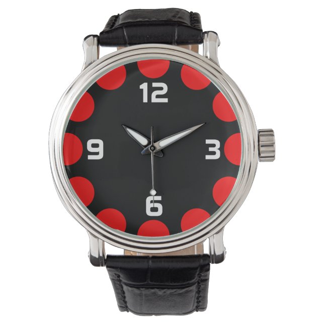 Colour Crescent - Red on Black Watch (Front)
