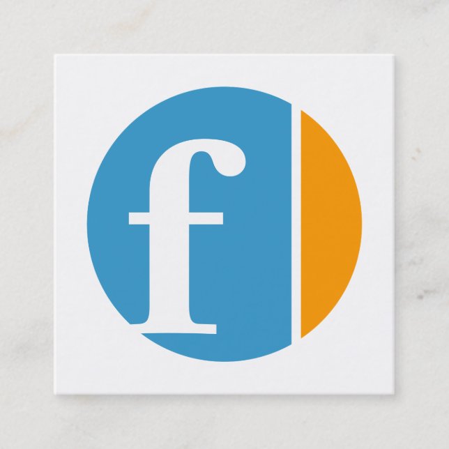 colour crush circles square business card (Front)