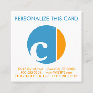 colour crush loyalty punch card