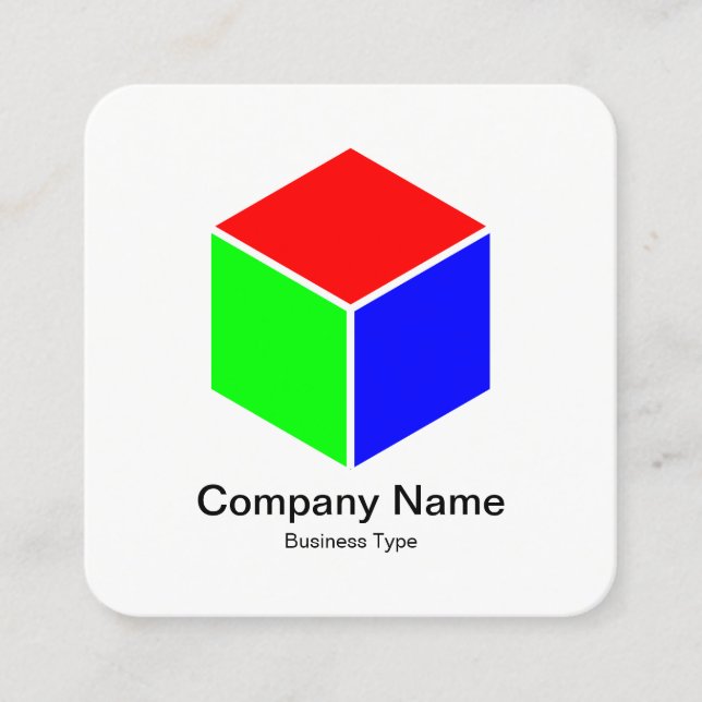 Colour Cube Square Business Card (Front)