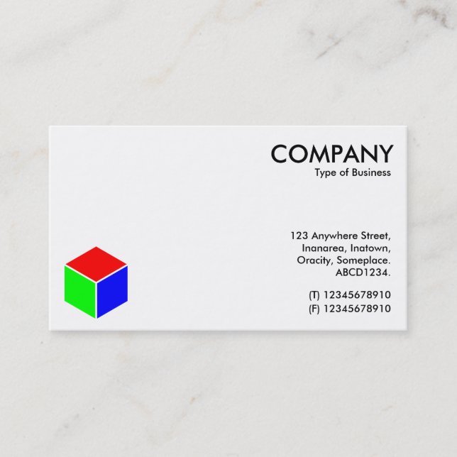 Colour Cube - White Business Card (Front)