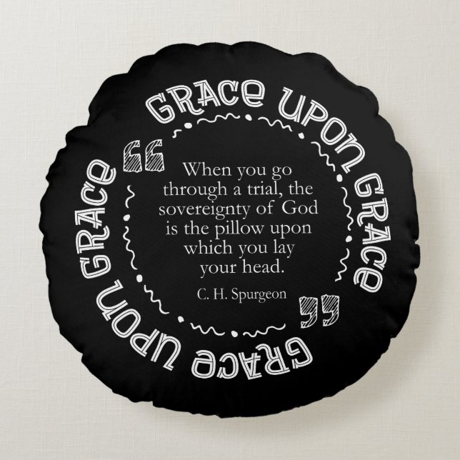 Colour Customisable Pillow w/Spurgeon Quote (Front)