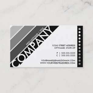 colour customisable punchcard business card