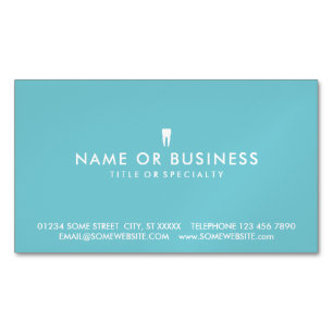 Colour Customisable Simple Dentistry Magnetic Business Card