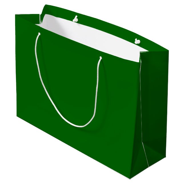 colour dark green large gift bag (Back Angled)