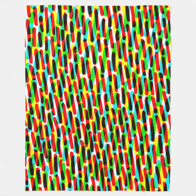 Colour Dashes 121216(01) Fleece Blanket (Front)