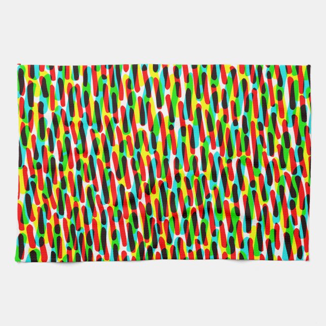 Colour Dashes 121216(01) Tea Towel (Horizontal)