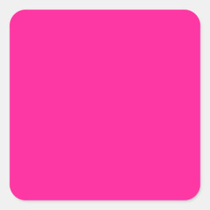 colour deep pink square sticker