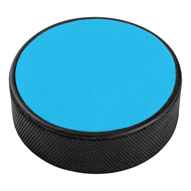 colour deep sky blue hockey puck (3/4)