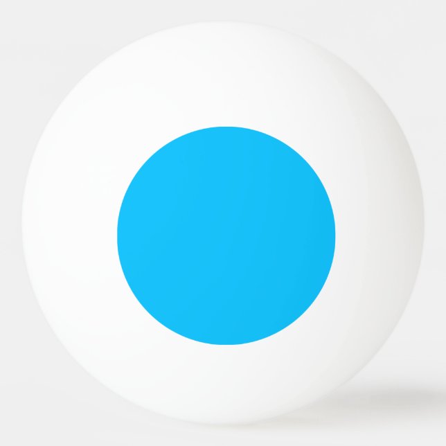 colour deep sky blue ping pong ball (Back)