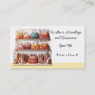 Colour Designer Handbags Accessories Business Card