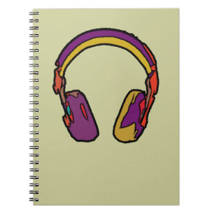 colour dj headphone notebook
