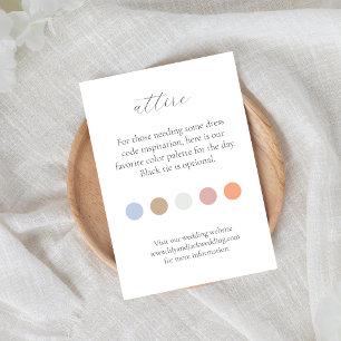 Colour Dot Wedding Attire Dress Code Enclosure Car Card