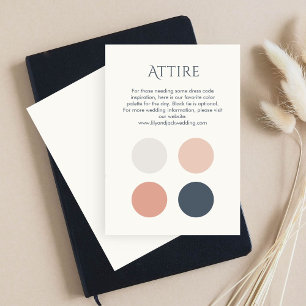 Colour Dot Wedding Attire Dress Code Enclosure Car Card