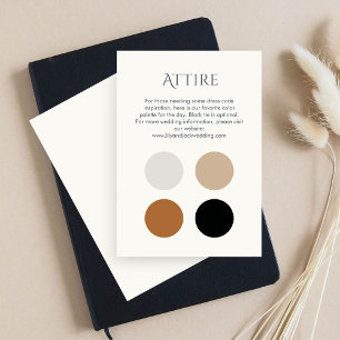 Colour Dot Wedding Attire Dress Code Enclosure Car Card