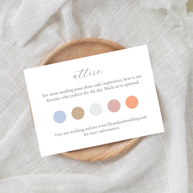 Colour Dot Wedding Attire Dress Code Enclosure Car Card (Creator Uploaded)