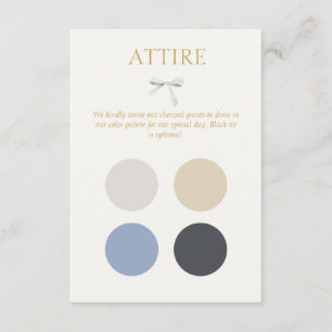 Colour Dot Wedding Attire Dress Code Enclosure Car Card