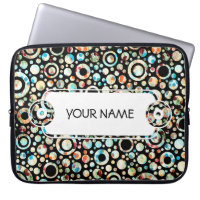 Colour Dots & Circle Pattern + your text & backgr.