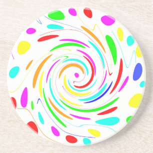 Colour Dots Swirl Coaster