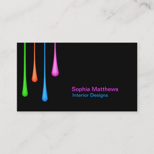 Colour Drips Business Card (Front)