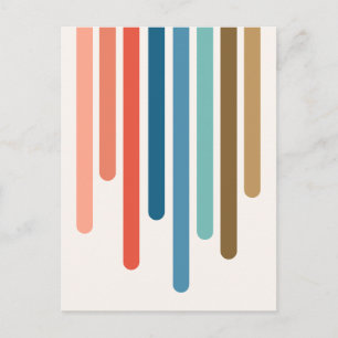 Colour Drips (Retro) Postcard