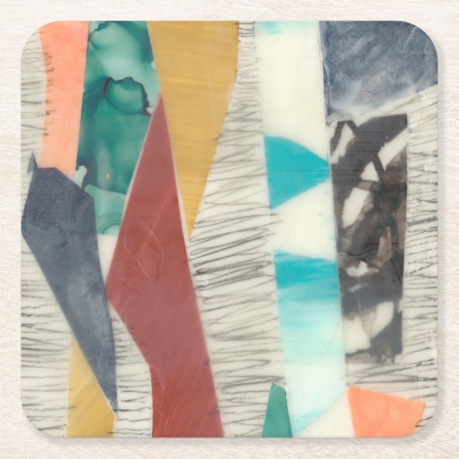 Colour Edge II Square Paper Coaster (Front)