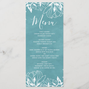 Colour Editable Background Watercolor Wedding Menu