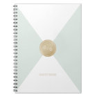 Colour editable monogram modern wedding guest book