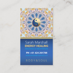 Colour Energy Healing Blue Yellow Business Card