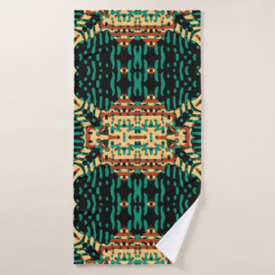 Colour Engraving pattern. Vintage illustrationabst Bath Towel