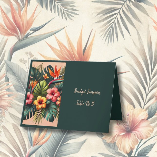 Colour Exotic Hawaiian Tropical Guest seating card (Creator Uploaded)