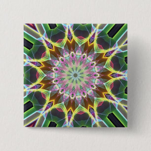 Colour Explosion 15 Cm Square Badge