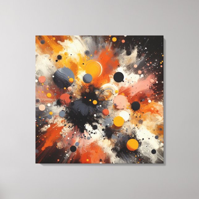 Colour Explosion Abstract Canvas Print (Front)