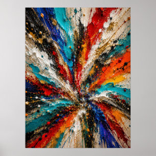 Colour Explosion Abstract Poster