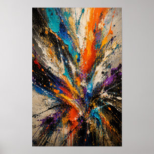Colour Explosion Abstract Poster