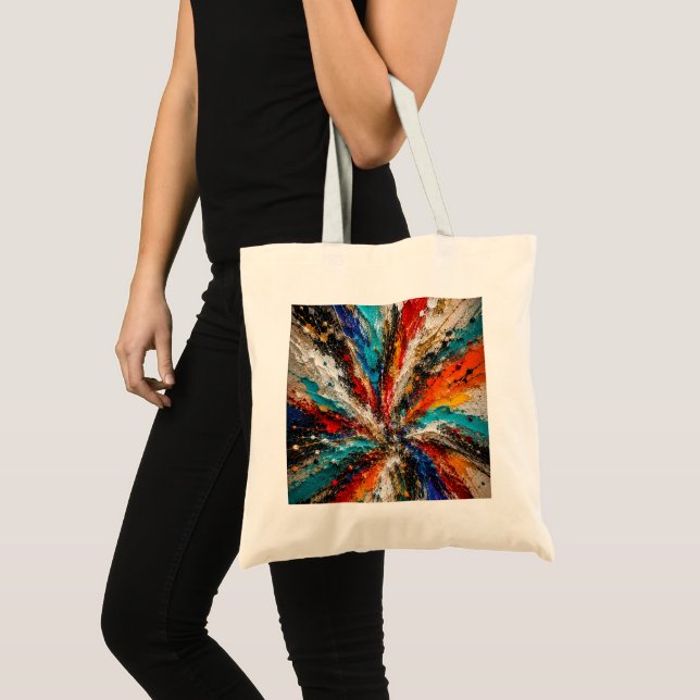 Colour Explosion Abstract  Tote Bag (Front (Product))