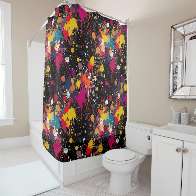 Colour Explosion Shower Curtain (In Situ)