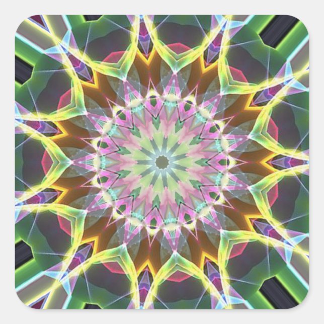 Colour Explosion Square Sticker (Front)