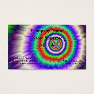 tie dye business cards