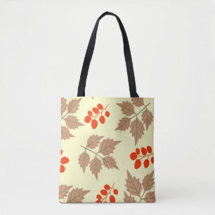 Colour fall leaves pattern tote bag