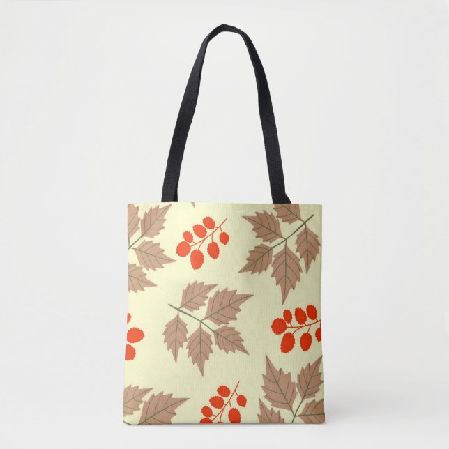 Colour fall leaves pattern tote bag (Front)